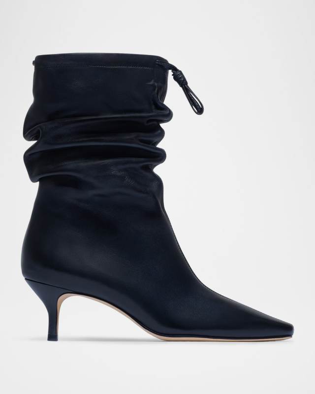 Mazzie Scrunch Leather Ankle Boots